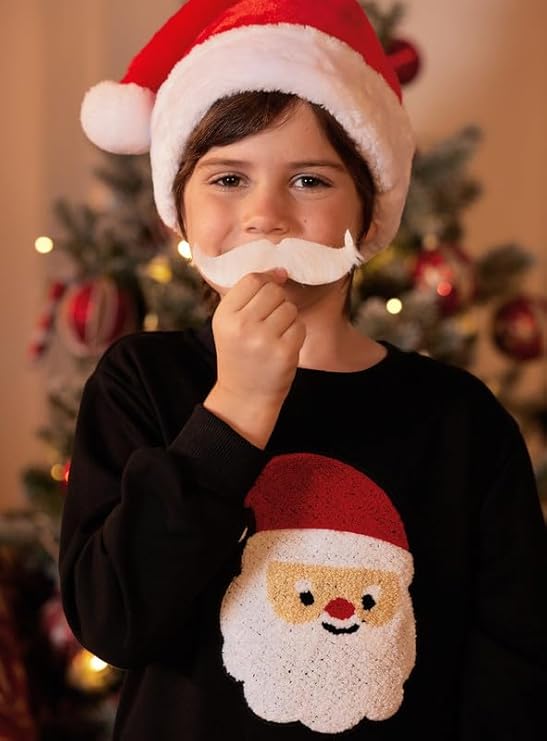 Santa Claus Children's Sweater | Soft Fabric, Festive Design