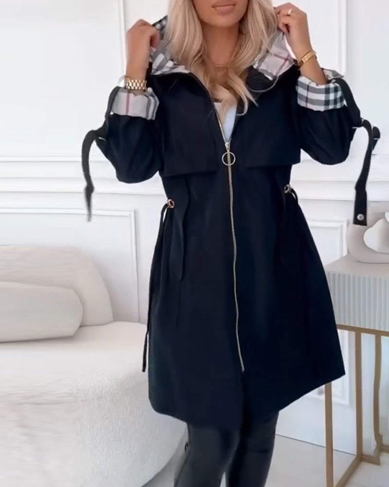Kira Women's Winter Coat | Cotton Blend, Long Trench Coat
