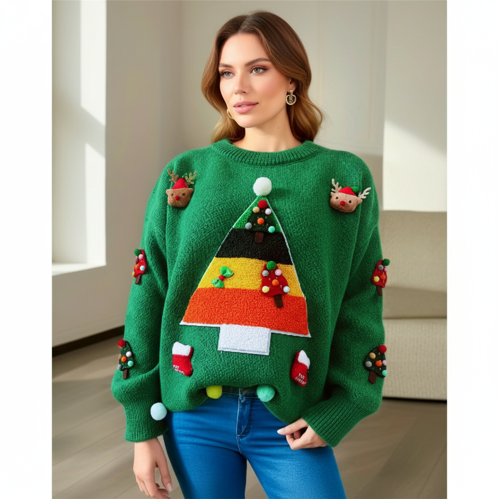 Women's Christmas Sweater | Soft Acrylic, Comfortable Fit