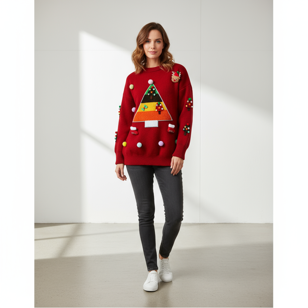 Women's Christmas Sweater | Soft Acrylic, Comfortable Fit