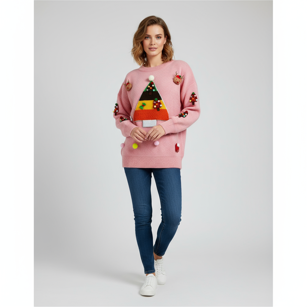 Women's Christmas Sweater | Soft Acrylic, Comfortable Fit