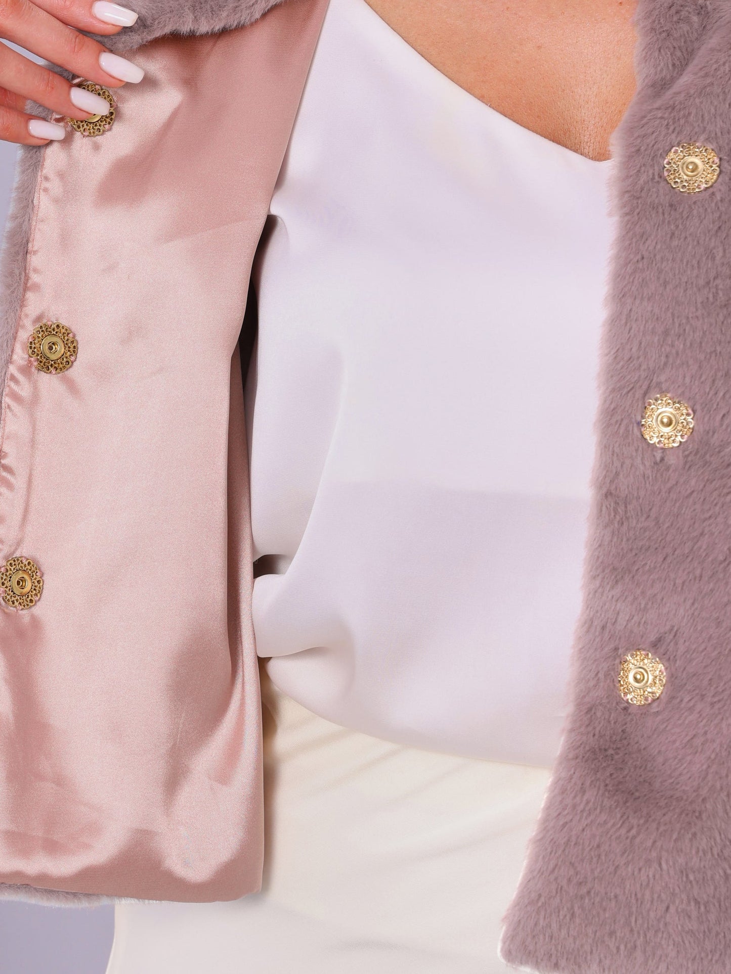 Kira Ladies Winter Jacket | Soft Faux Fur, Boxy Silhouette