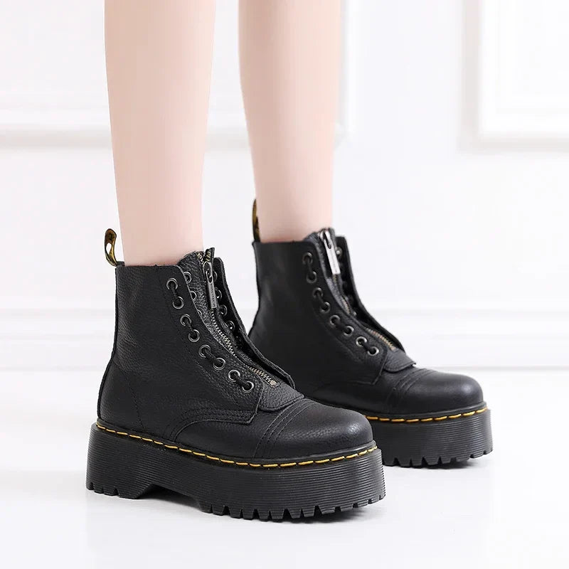 Lara Platform Boots | High-Quality PU Leather, Comfortable and Stylish