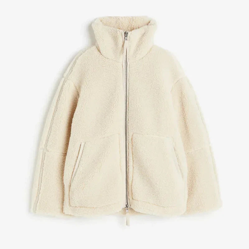 Lara Women's Wool Jacket | Cozy Lambswool, Oversized 1