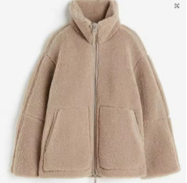 Lara Women's Wool Jacket | Cozy Lambswool, Oversized 3