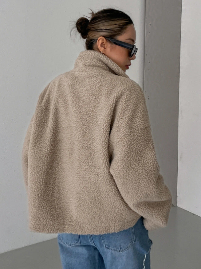 Lara Women's Wool Jacket | Cozy Lambswool, Oversized 5