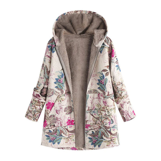 Lina Women's Vintage Coat | Warm Fabric, Elegant Style