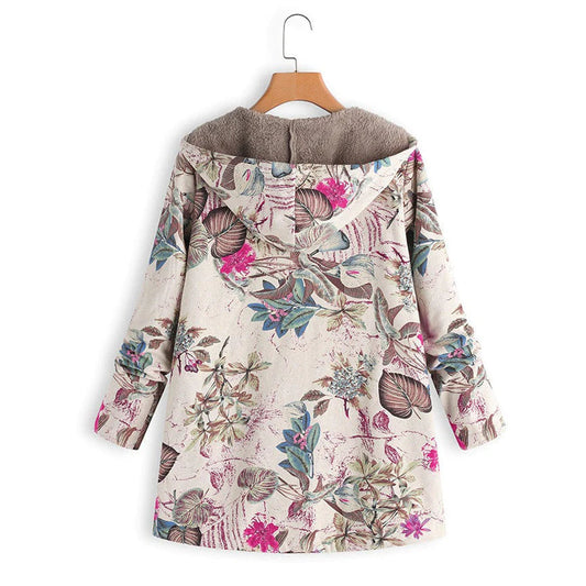 Lina Women's Vintage Coat | Warm Fabric, Elegant Style