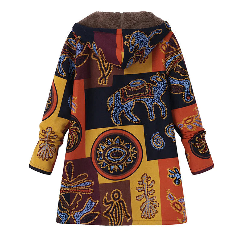 Lina Women's Vintage Coat | Warm Fabric, Elegant Style