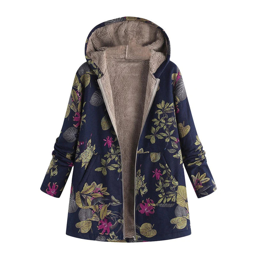 Lina Women's Vintage Coat | Warm Fabric, Elegant Style