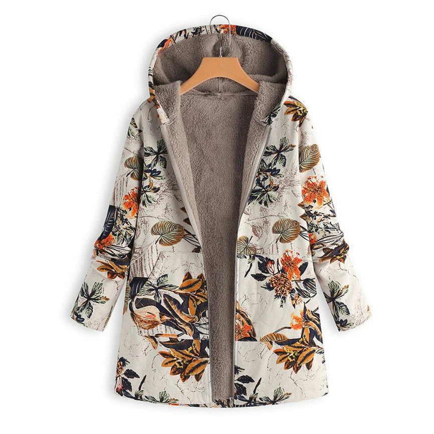 Lina Women's Vintage Coat | Warm Fabric, Elegant Style