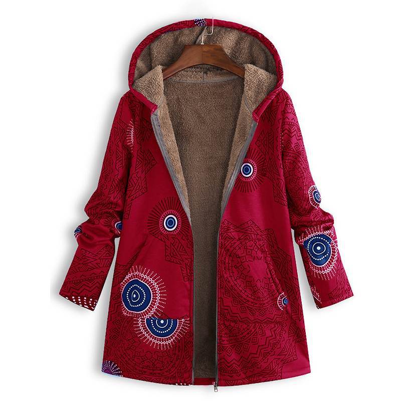 Lina Women's Vintage Coat | Warm Fabric, Elegant Style