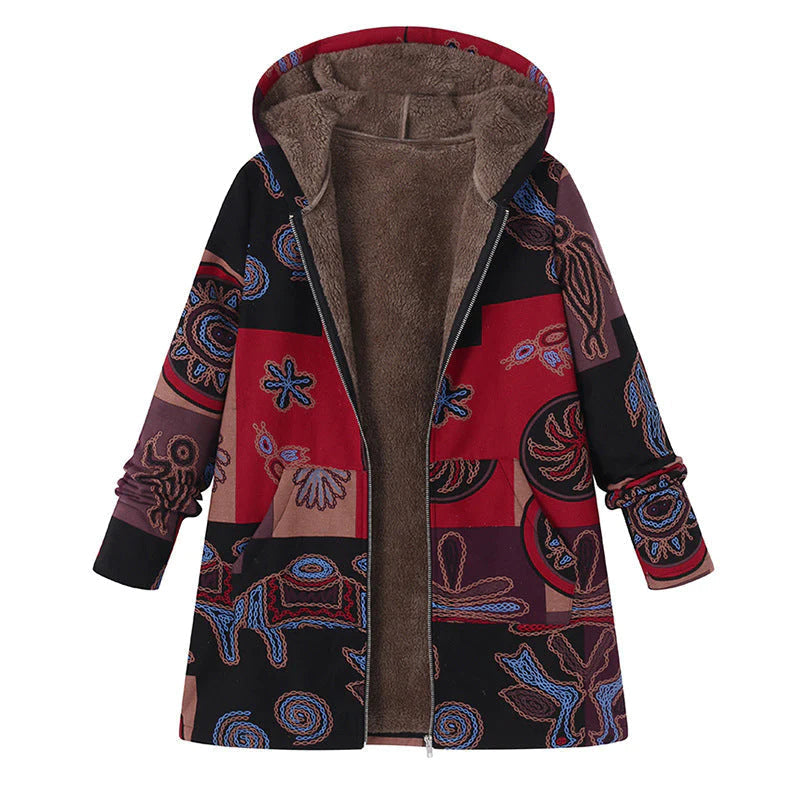 Lina Women's Vintage Coat | Warm Fabric, Elegant Style