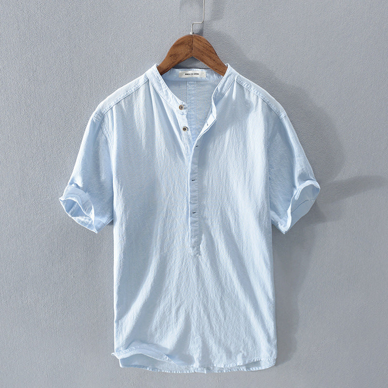 Lino Men's Shirt | Cotton-Linen Blend, Lightweight 0