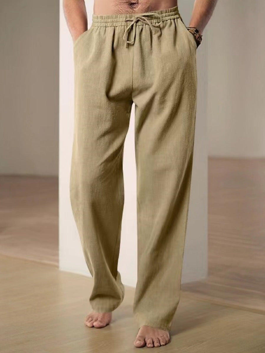 Lino Men's Trousers | Lightweight Linen, Adjustable Waistband, Casual Fit 6
