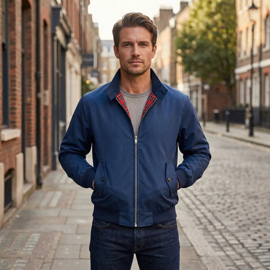 Lio Men's Jacket | Classic Harrington Cut, Diamond-Quilted Lining 1
