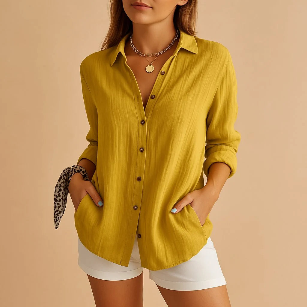 Liora Women's Blouse | Lightweight Cotton, Relaxed Fit 7