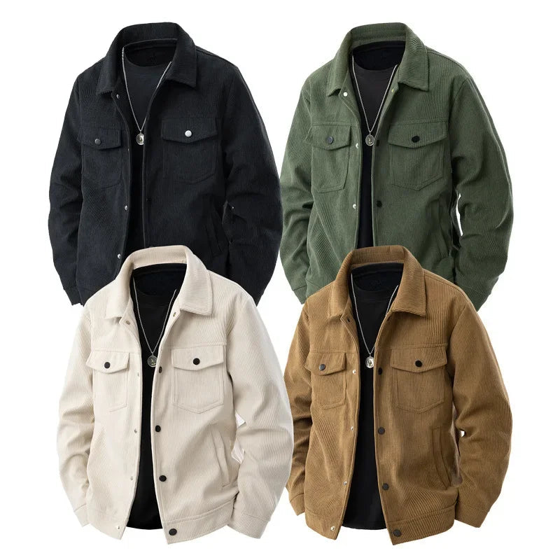 Loren Men's Corduroy Jacket | 100% Cotton, Casual Comfort