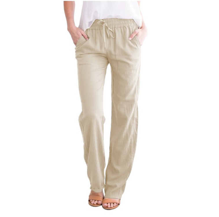 Luna Women's Leisure Trousers | Cotton-Linen Blend, Light and Airy 0