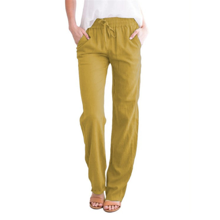 Luna Women's Leisure Trousers | Cotton-Linen Blend, Light and Airy 10