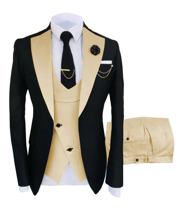 Luxury 3-Piece Men's Suit | Elegant Cut for Weddings and Formal Events