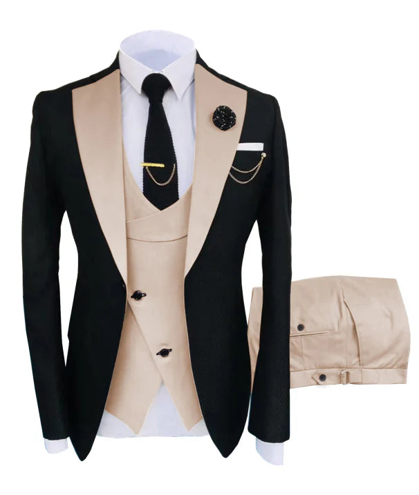 Luxury 3-Piece Men's Suit | Elegant Cut for Weddings and Formal Events