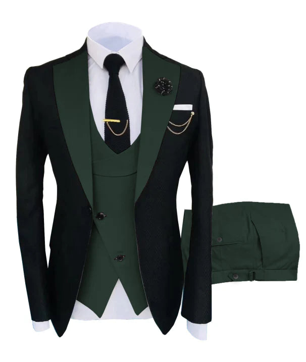 Luxury 3-Piece Men's Suit | Elegant Cut for Weddings and Formal Events