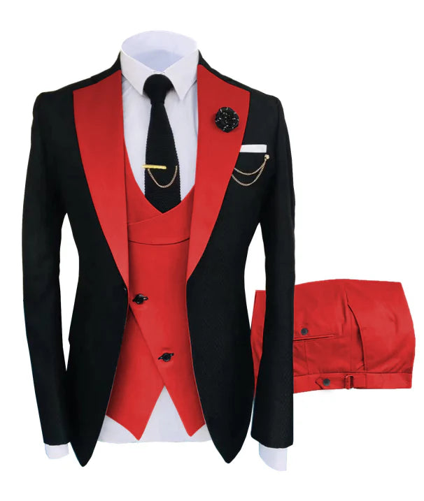 Luxury 3-Piece Men's Suit | Elegant Cut for Weddings and Formal Events