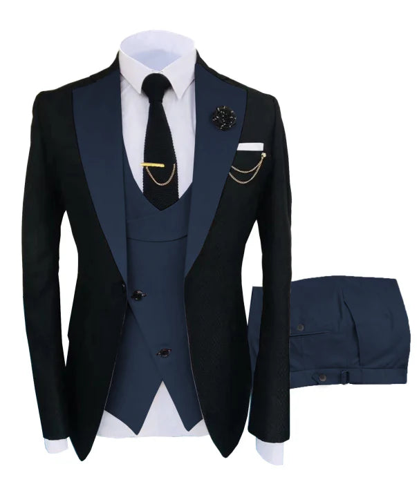 Luxury 3-Piece Men's Suit | Elegant Cut for Weddings and Formal Events