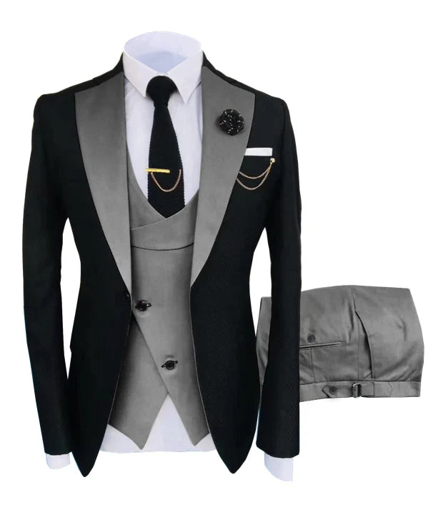 Luxury 3-Piece Men's Suit | Elegant Cut for Weddings and Formal Events