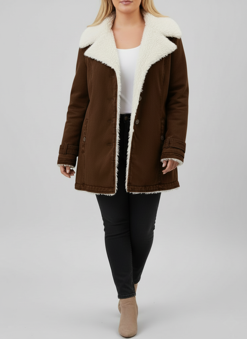 Luxe Women's Winter Jacket | Sherpa Lined, Plus Size 4