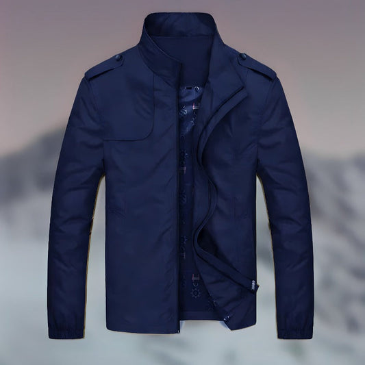 Maverick Men's Jacket | Elegant Stand-Up Collar, Versatile Style 1