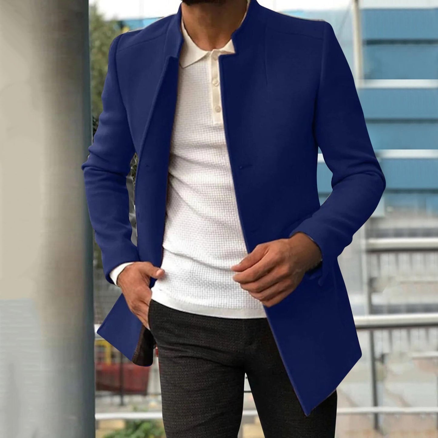 Maverick Men's Jacket | Textured Tweed, Elegant Design 0