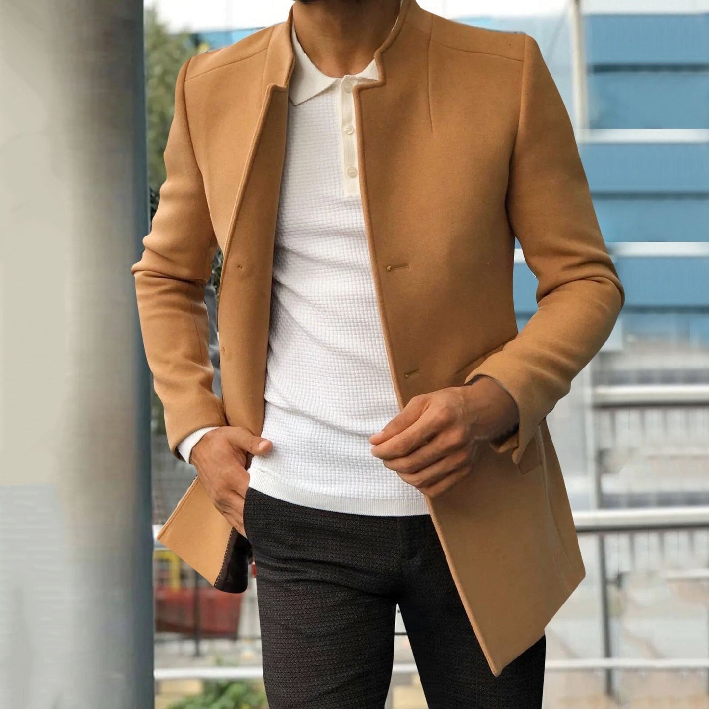Maverick Men's Jacket | Textured Tweed, Elegant Design 1