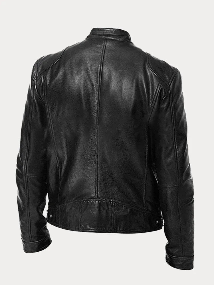 Max Men's Casual Jacket | PU Leather, Adjustable Cuffs 3