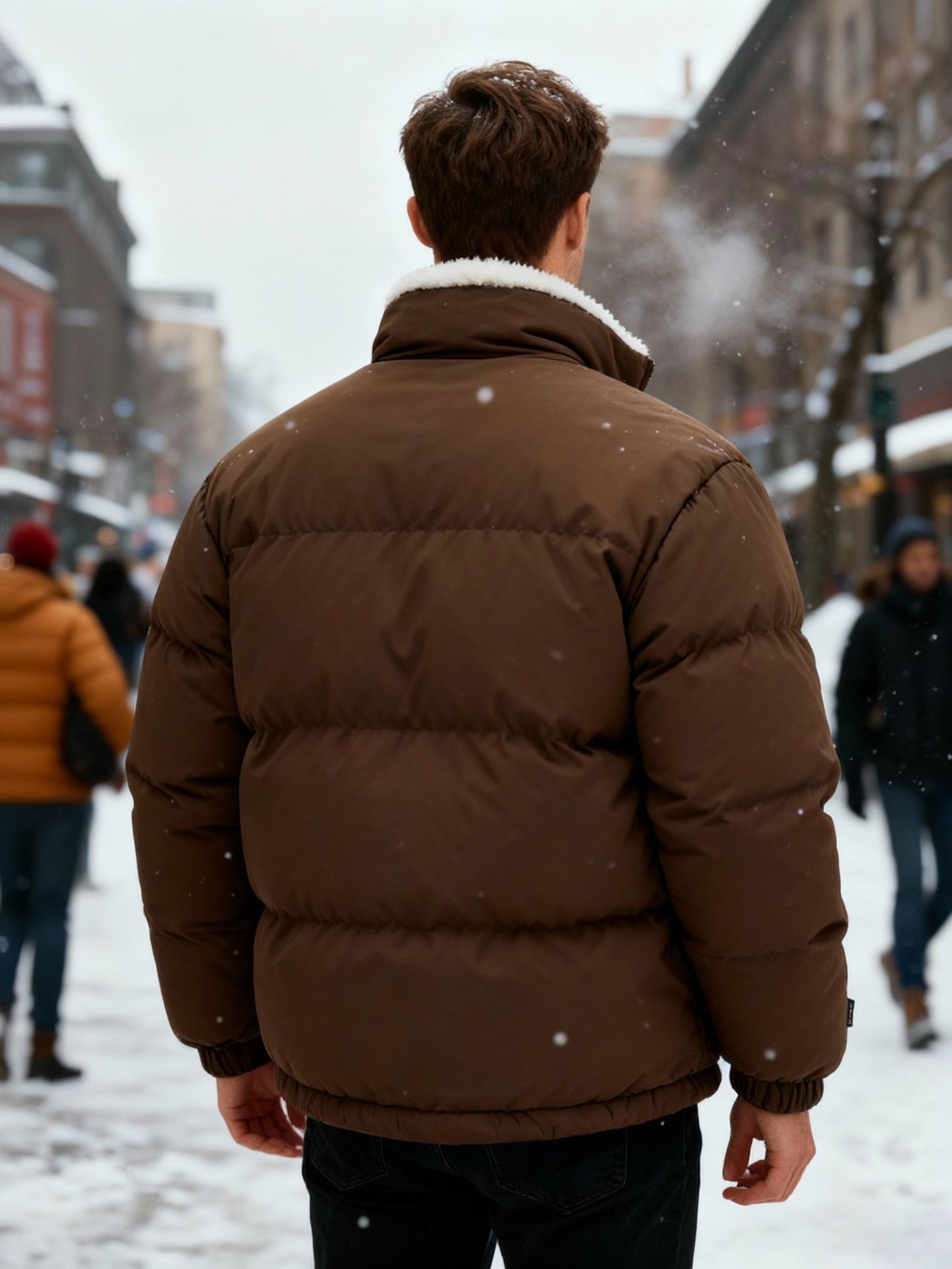 Max Men's Puffer Jacket | Thermal Fleece Lining, Modern Style 2