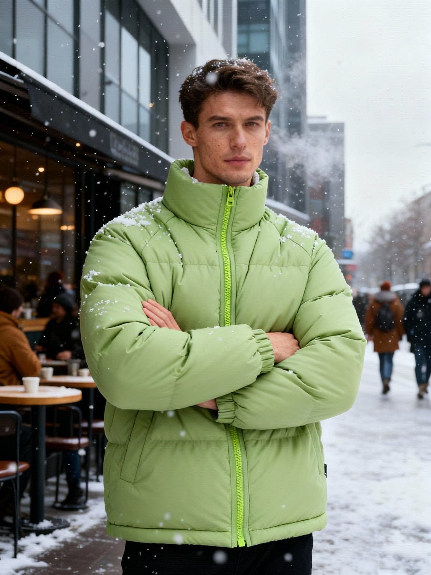 Max Men's Puffer Jacket | Thermal Fleece Lining, Modern Style 5