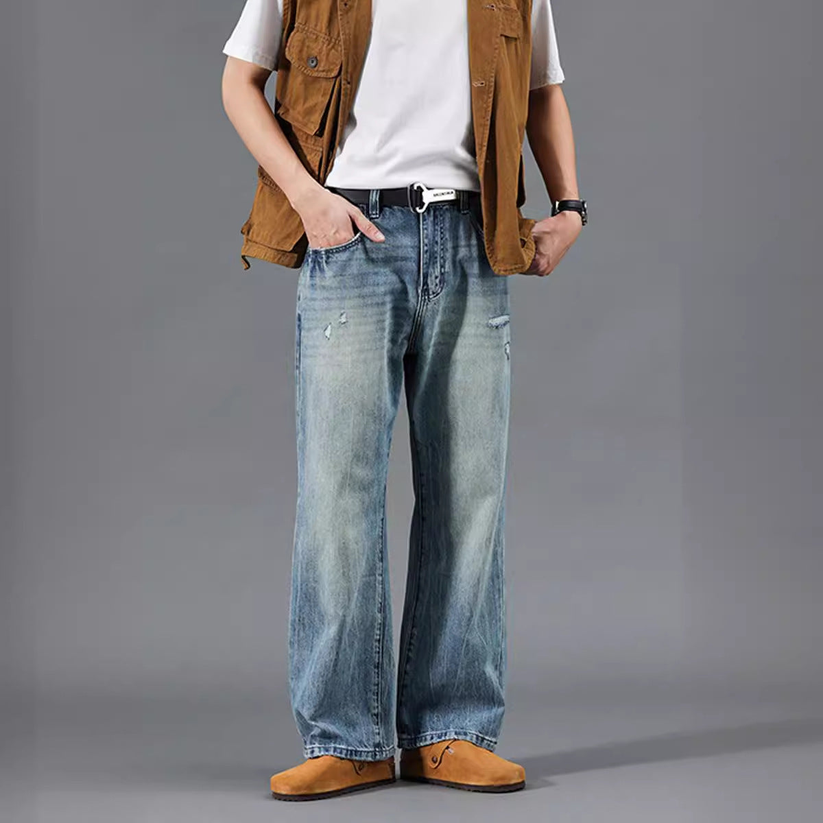 Max Men's Relaxed Jeans | Modern Destroyed Look 1