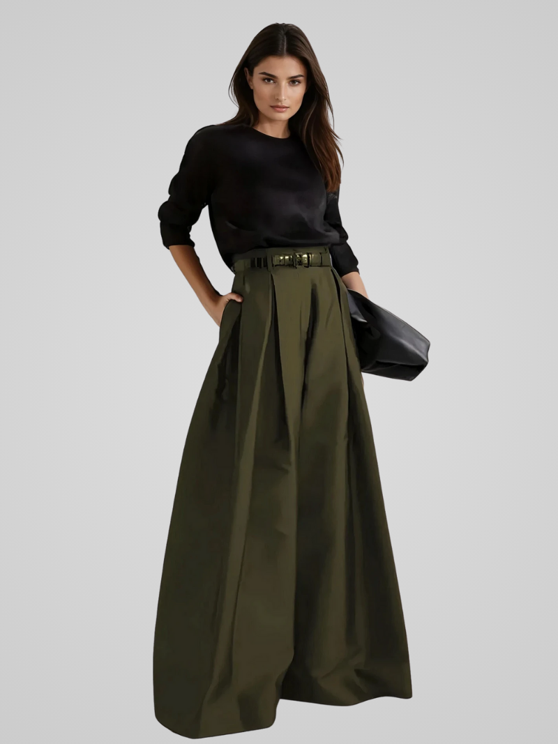 SORENA | Elegant Maxi Skirt-Pants with High Waist for Every Occasion