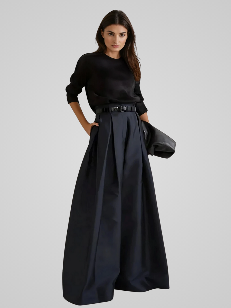 SORENA | Elegant Maxi Skirt-Pants with High Waist for Any Occasion