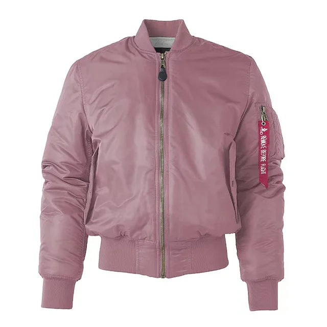 Classic MA-1 Bomber Jacket for Women | Windproof and Water-Repellent Pilot Jacket