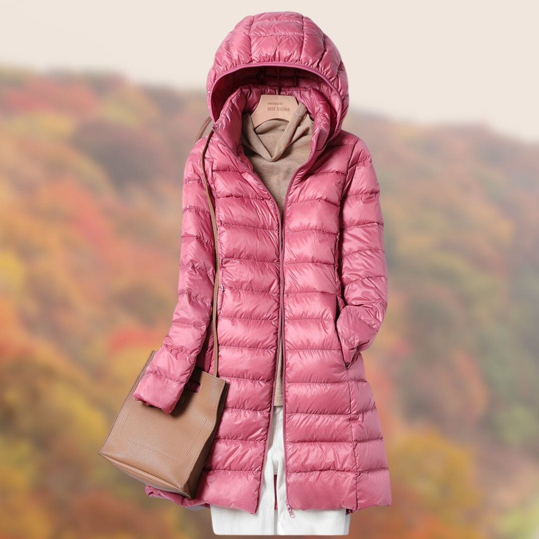 Mila Women’s Down Jacket | Ultralight Nylon with Hood