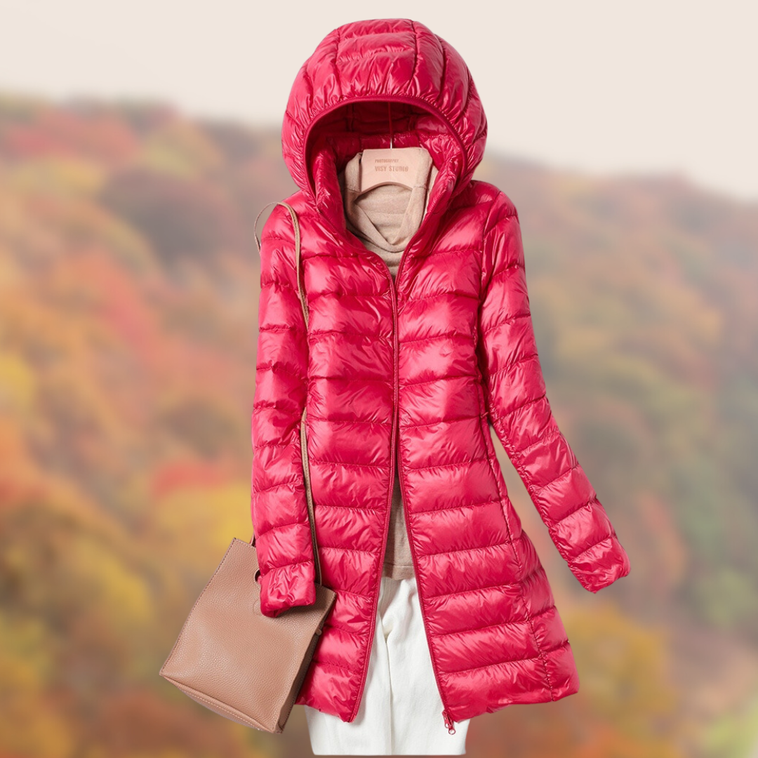 Mila Women’s Down Jacket | Ultralight Nylon with Hood