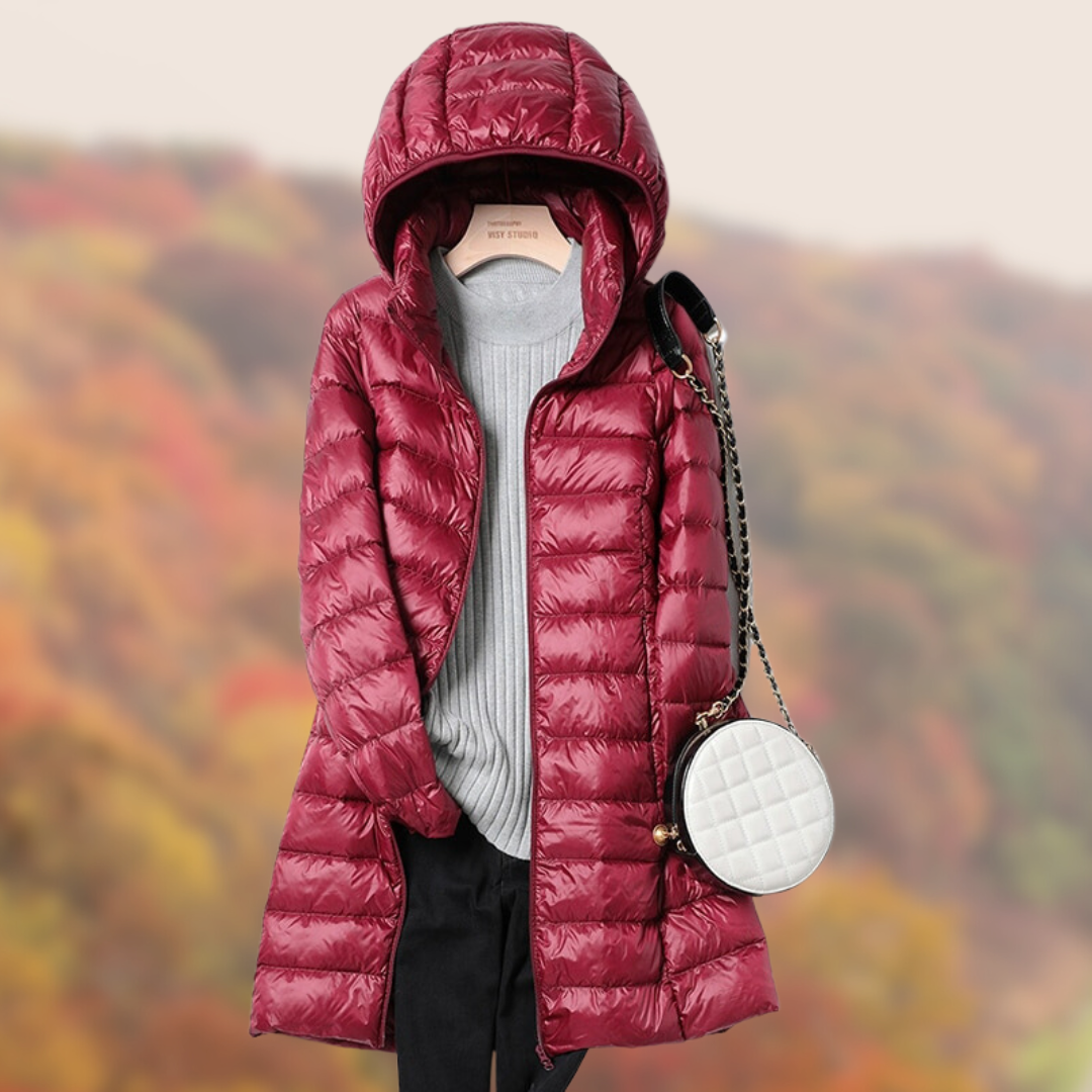 Mila Women’s Down Jacket | Ultralight Nylon with Hood