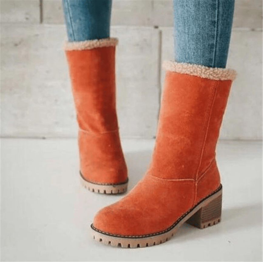 Mila Women's Ankle Boots | Black Boots with Warm Lining