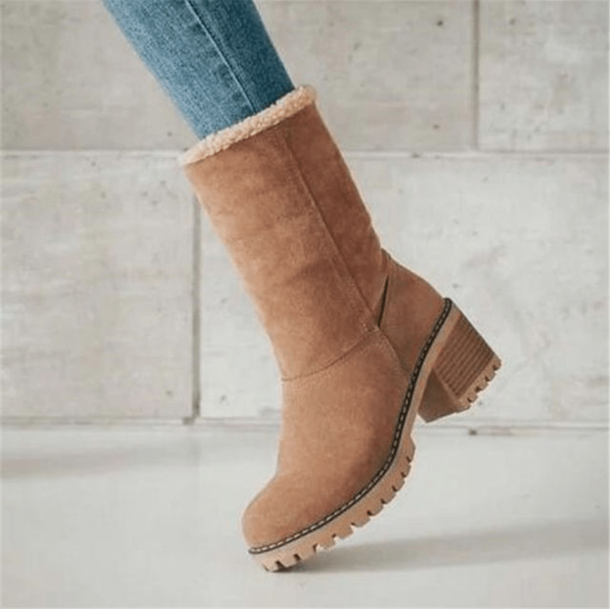 Mila Women's Ankle Boots | Black Boots with Warm Lining
