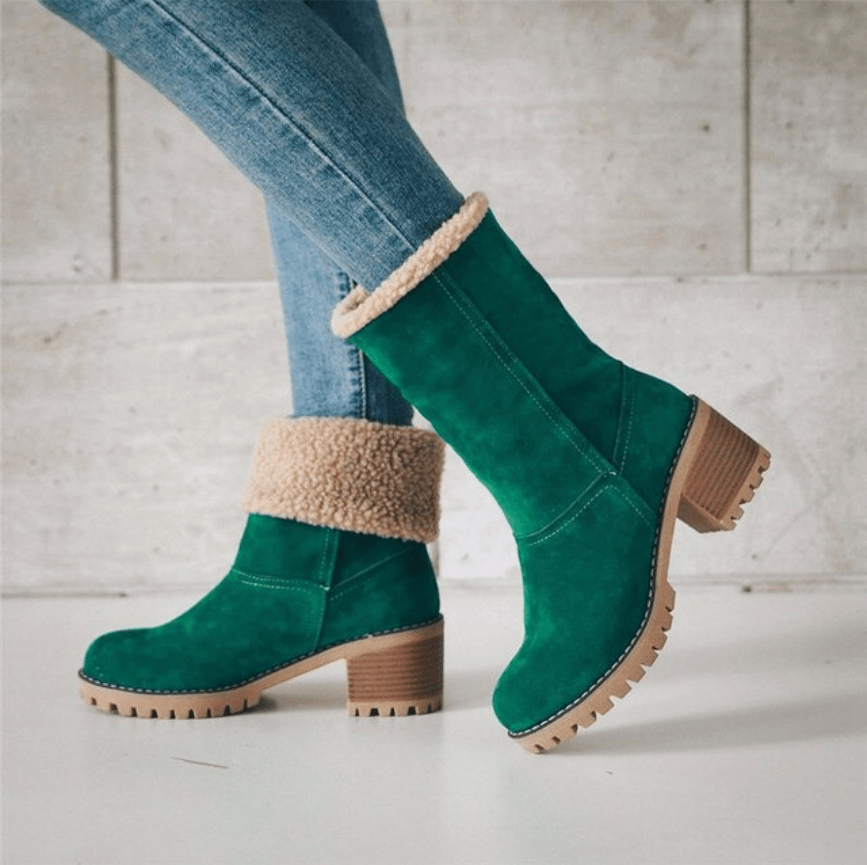 Mila Women's Ankle Boots | Black Boots with Warm Lining