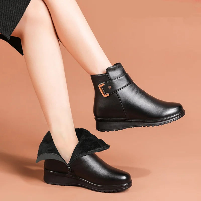 Milo Ladies Boots | Real Leather and Wool, Comfortable and Chic