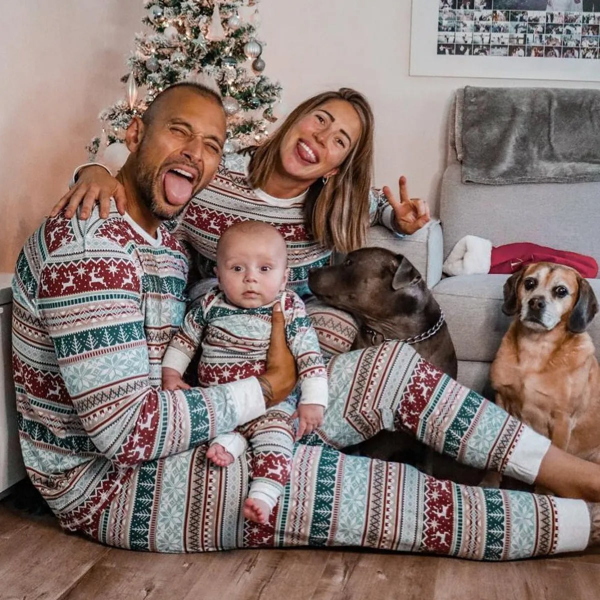 Milo Family Christmas Pajama Set | Knitted Cotton, Comfortable and Warm
