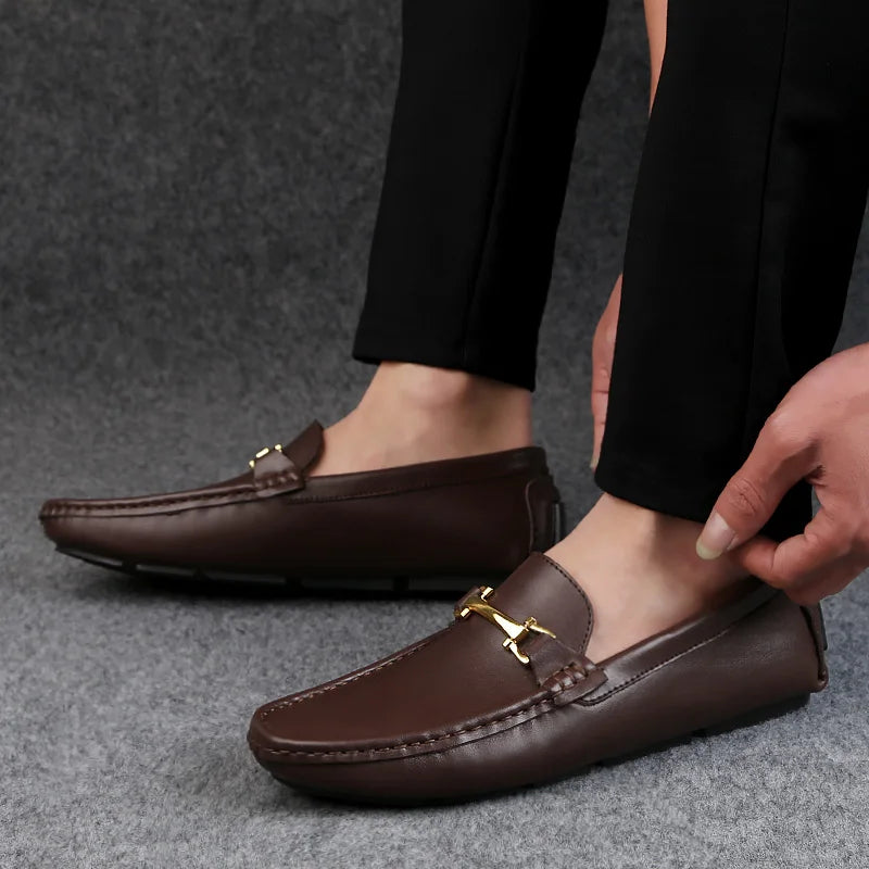 Milo Men's Moccasins | Breathable PU Leather, Comfortable and Stylish